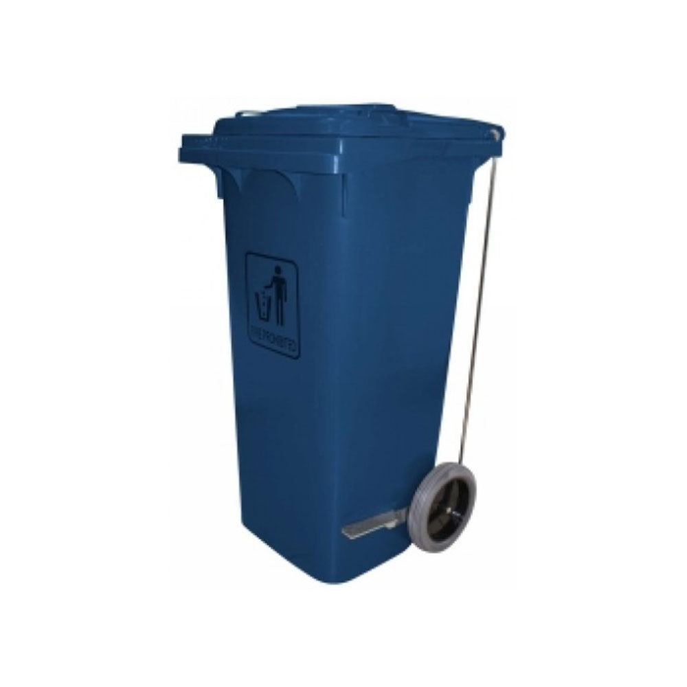 Cleanlink Heavy Duty Trolley Bin m/ fotpedal 240L