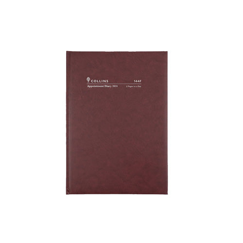 Collins Debden A4 2024 Appointment Diary (Burgundy)