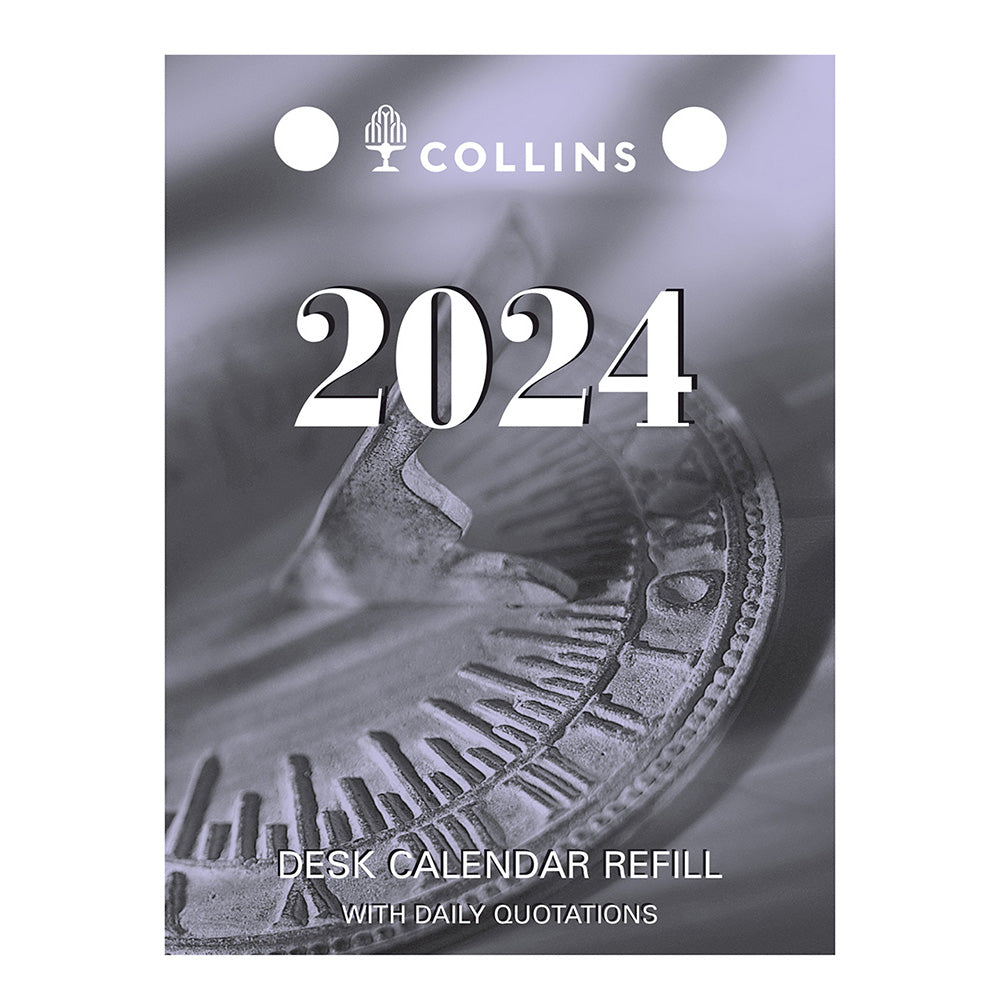 Collins Debden 2024 Desk Calendar 76x102mm