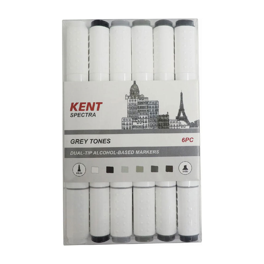 Kent Spectra Graphic Design Marker Set 6 st