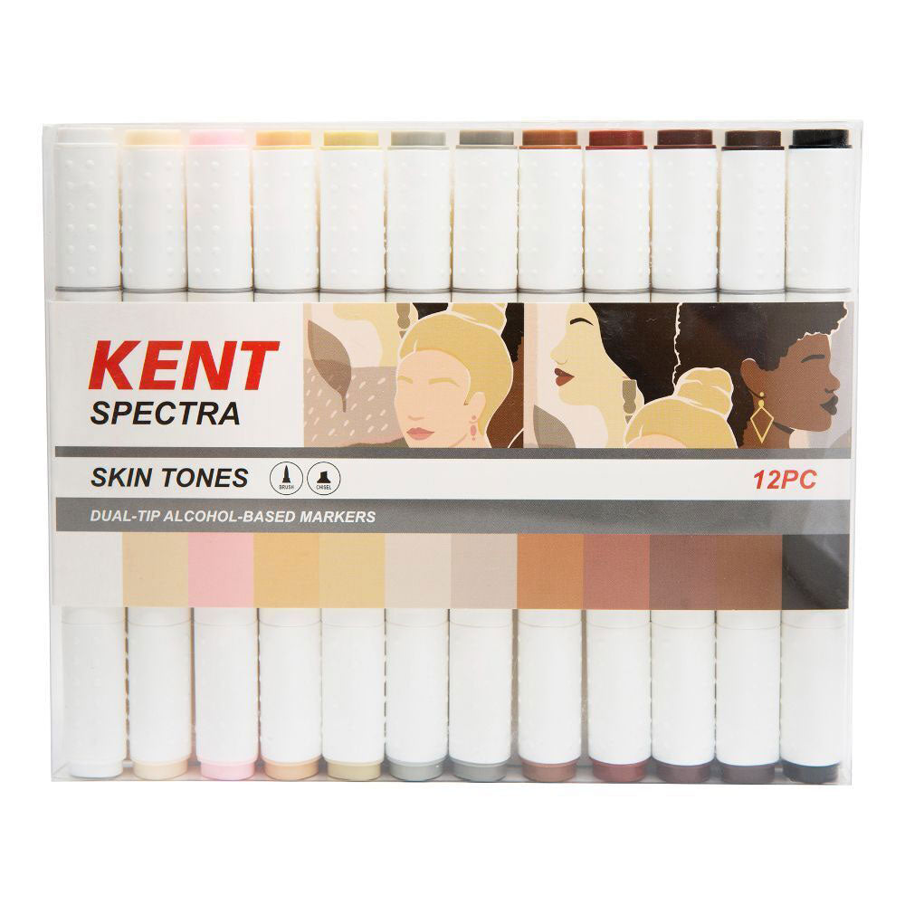 Conjunto de marcadores de design gráfico de espectros Kent 12pcs