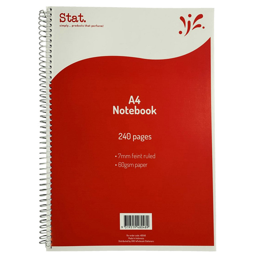 Stat Ruling Board Cover A4 Notebook 240pg (rød)