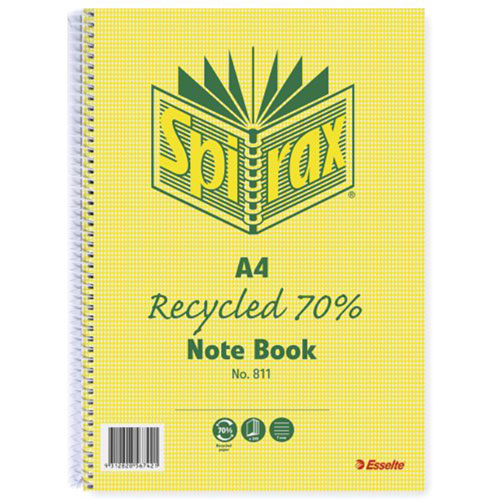 Spirax Recycled A4 Notebook (Pack of 5)