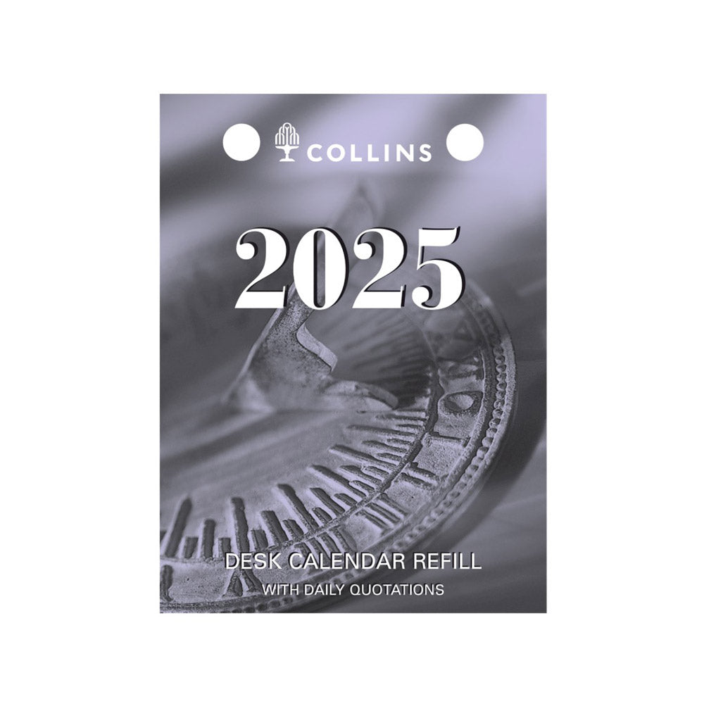 Collins 2025 skrivebordskalenderpåfyldning (76x102mm)