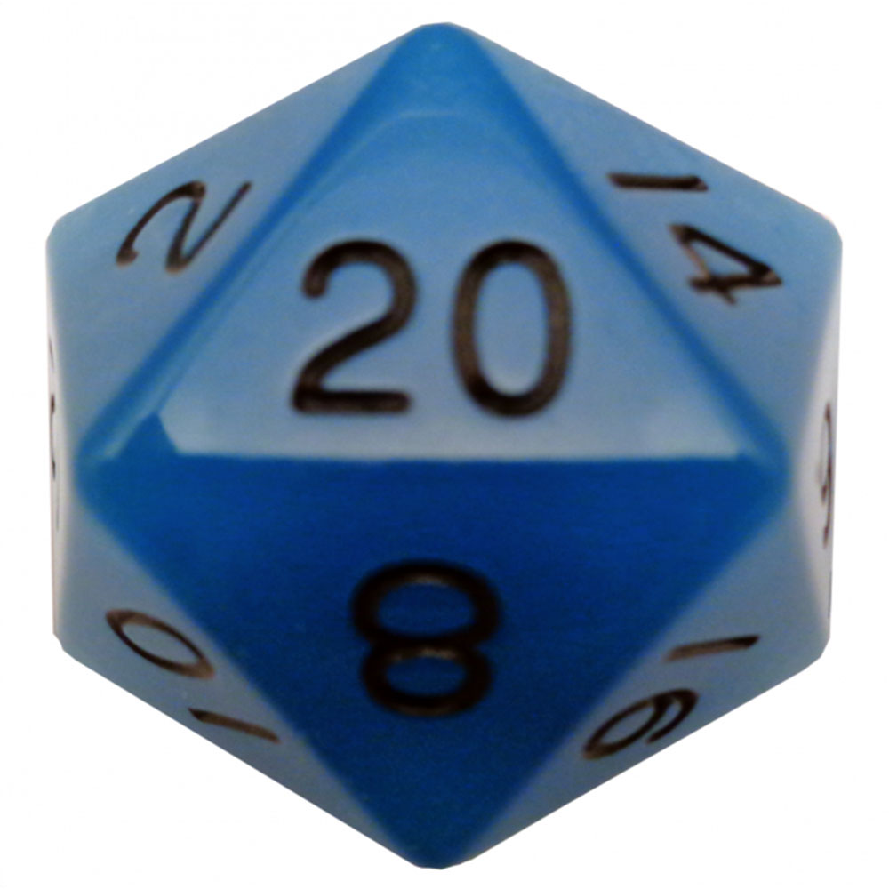 MDG Glow Mega Acryl D20 Dice 35 mm