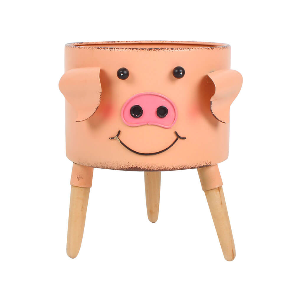 Piggy Metal Planter Stand (16.5x16.5x19.5cm)