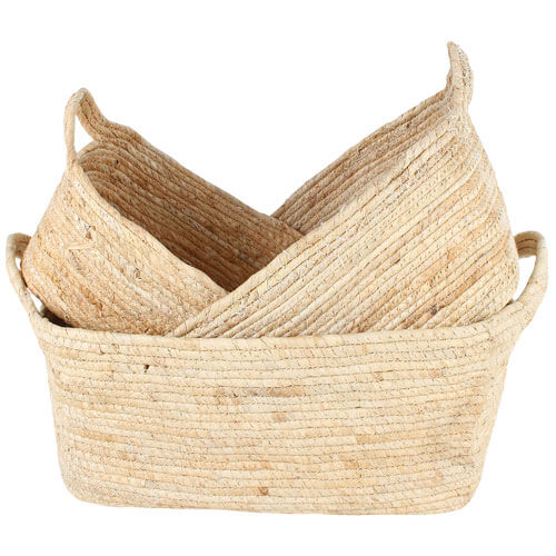 Eve 3pcs Storage Baskets Handles (40x30x18cm)