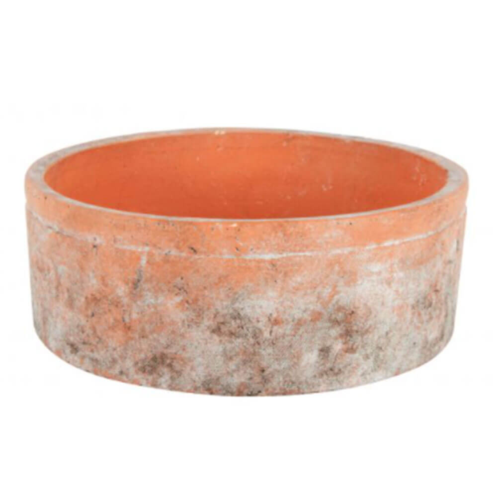 SERSI Antiqued Face Concrete Pot Terracotta