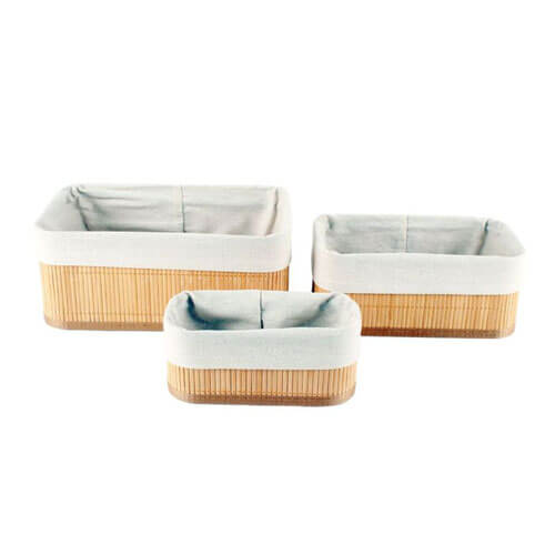 Kalib Bamboo Storage Baskets with Lining