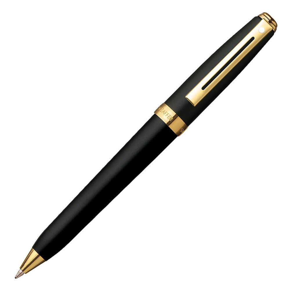 Prelude Black Matte/22ct Gold Plated Pen