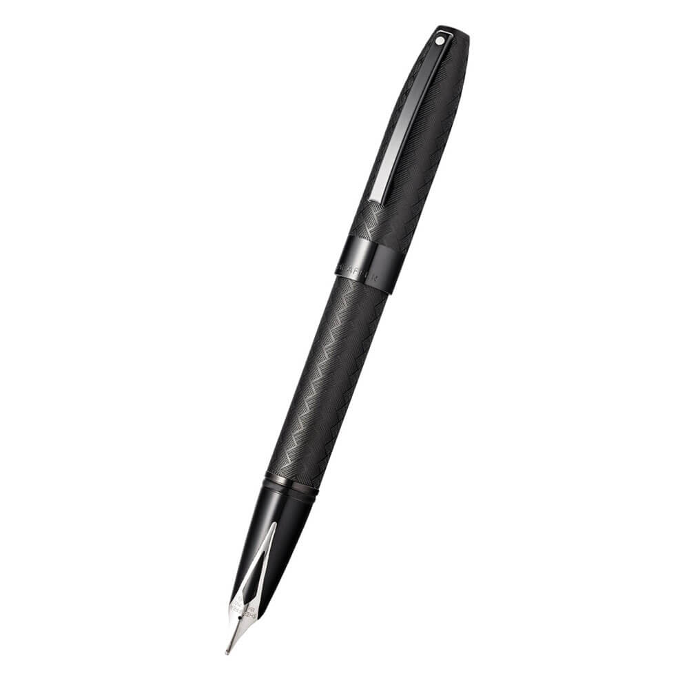 Legacy Matte Black Chevron Patroon Fountain Pen