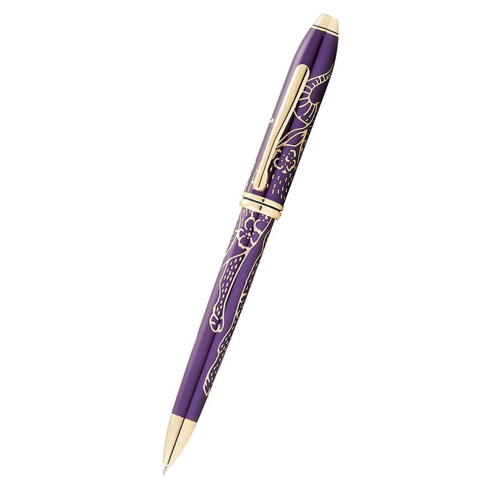 Townsend Plum Lacquer 23ct Zodiac Ballpenn Pen