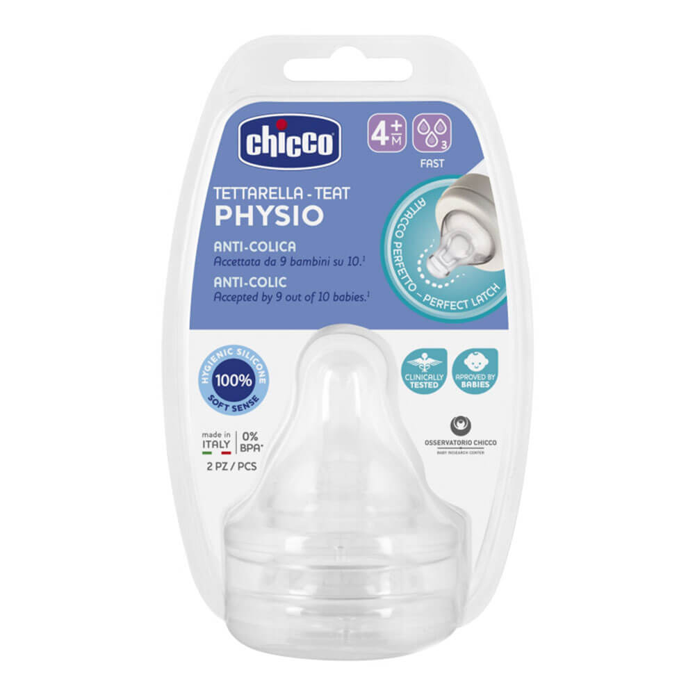 Chicco Perfect5 Anti-Colic Silicon-Patte 2pc