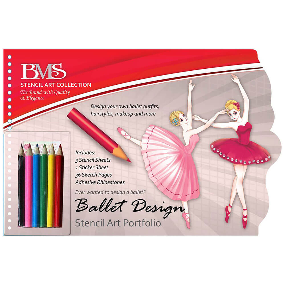 Ballet Design Folio with Pencils & Adhesive Appliques