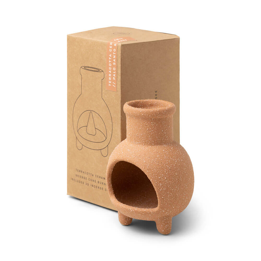 Chiminea Ceramic Incense Cone Holder (Palo Santo & Sage)