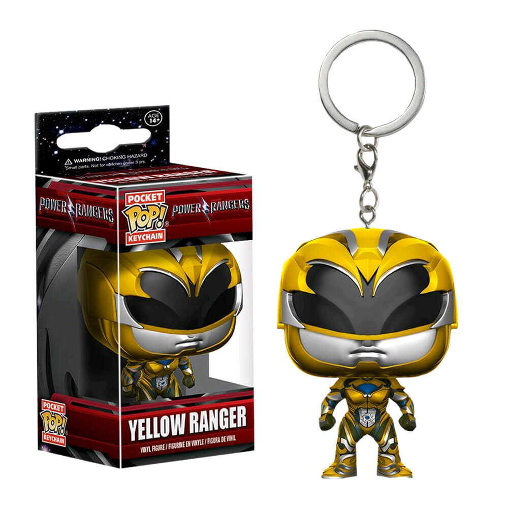 Power Rangers Movie Yellow Ranger Pocket Pop! Keychain