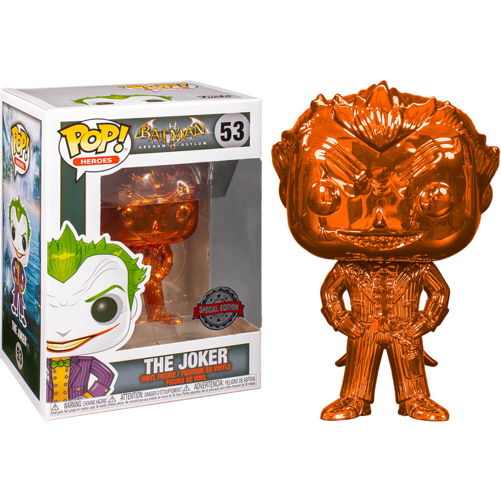 Batman Arkham Asylum The Joker Chrome US Excl Pop!