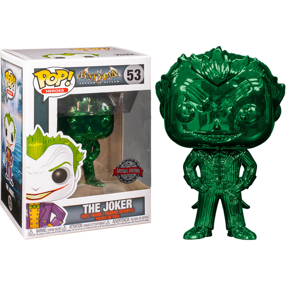 Batman Arkham Asylum The Joker Chrome US Exct Pop!