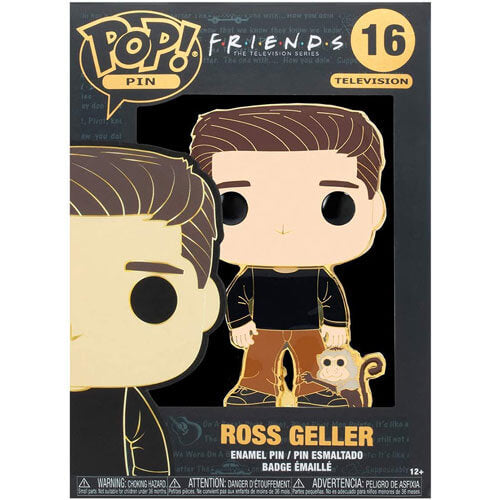 Friends Ross with Marcel 4" Pop! Enamel Pin