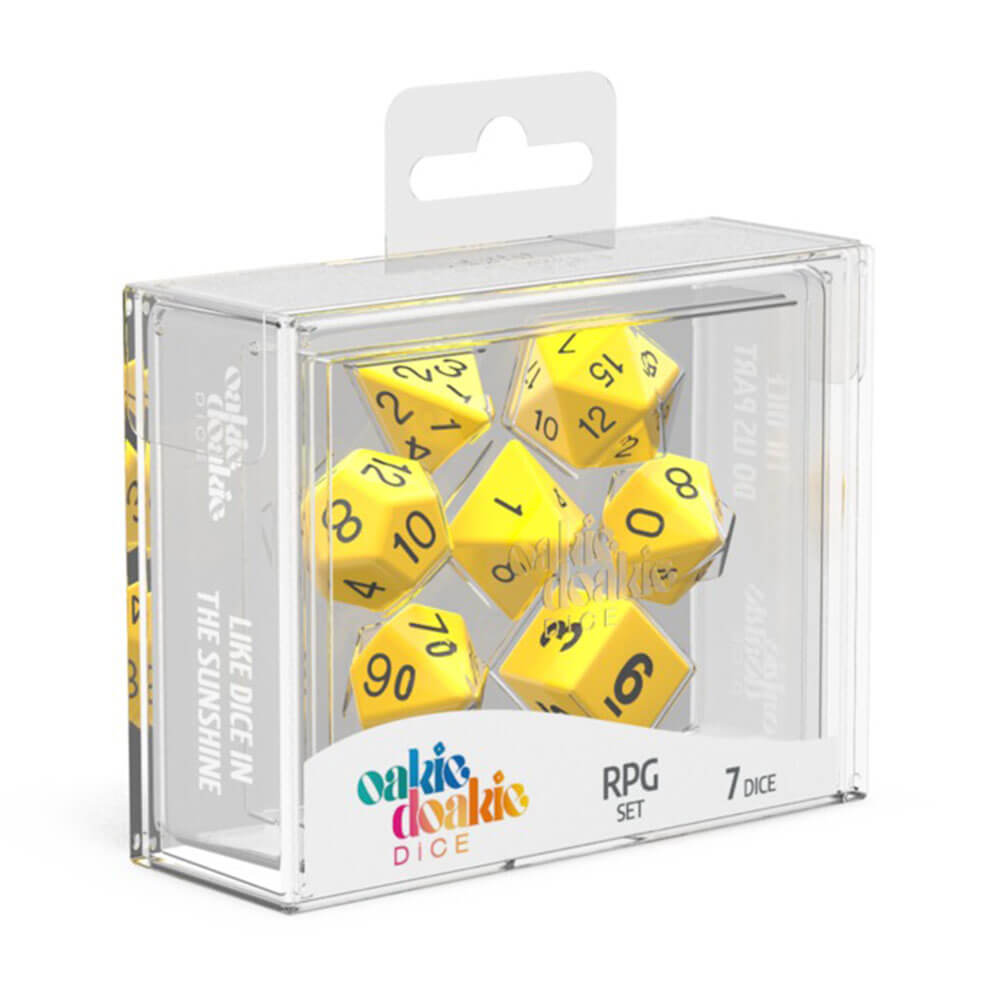 Oakie Doakie RPG Set Solid Dice 7PCS