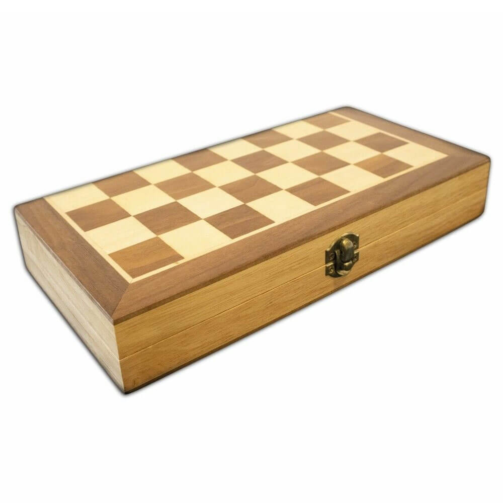 LPG houten vouwen schaakkleppen backgammon set