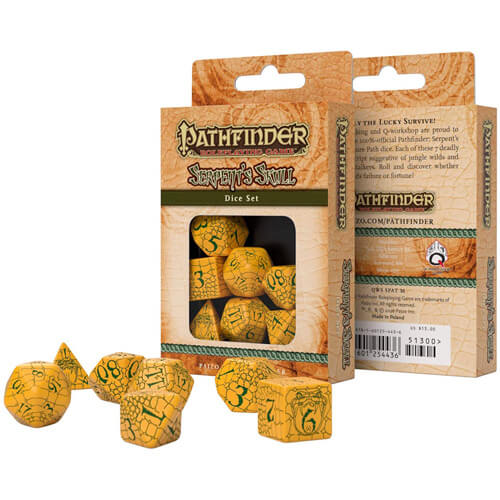 Q Workshop Pathfinder Serpents Skull Dice Set of 7