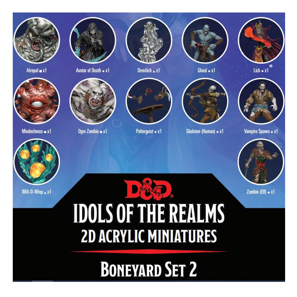 D & D Idols of the Realms Boneyard 2D Set