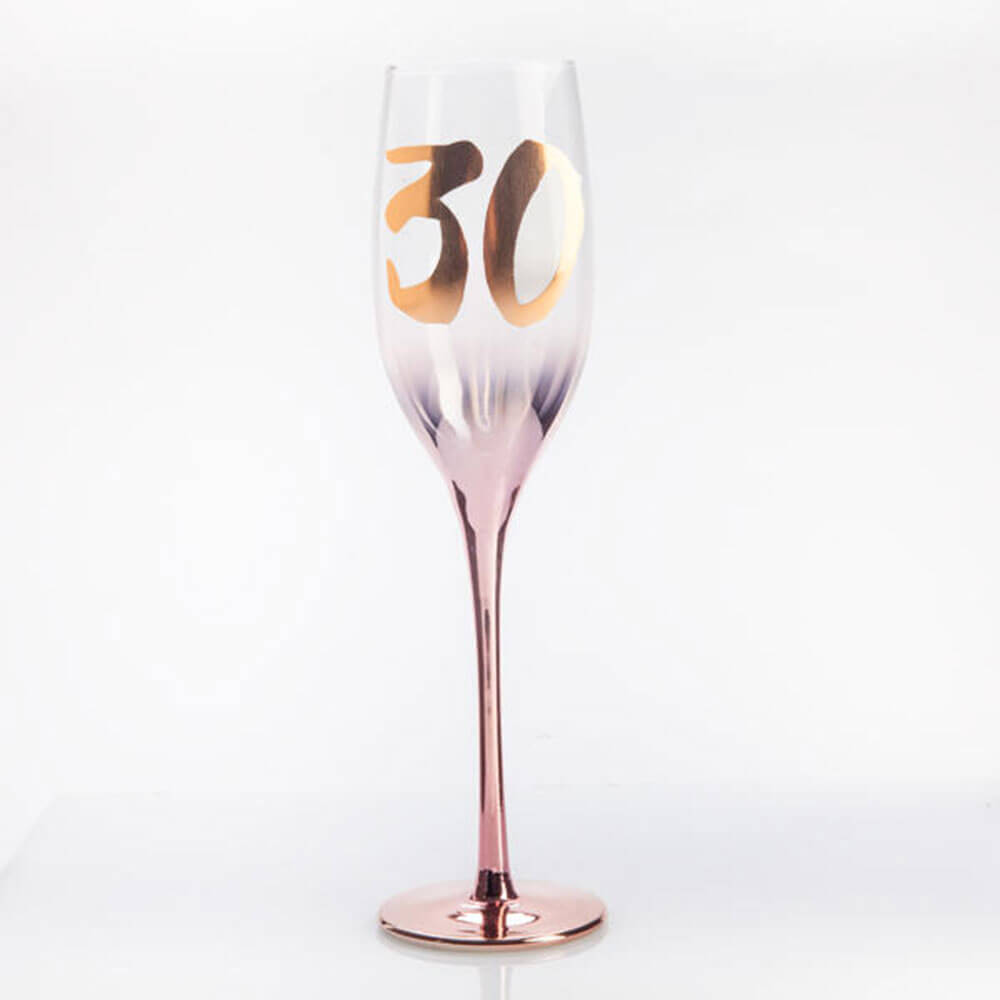 Fødselsdag Blush Champagne Glass