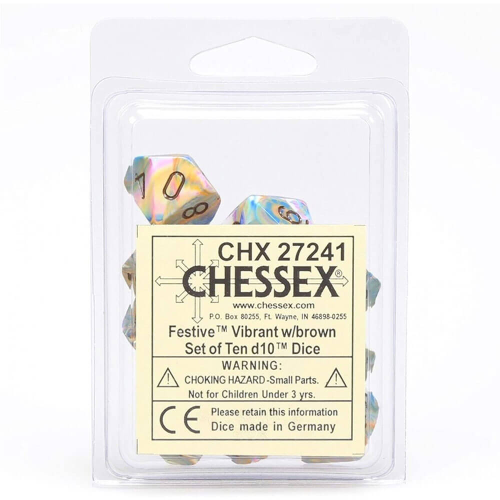 Set festivo poliedrico di Chessex D10 D10