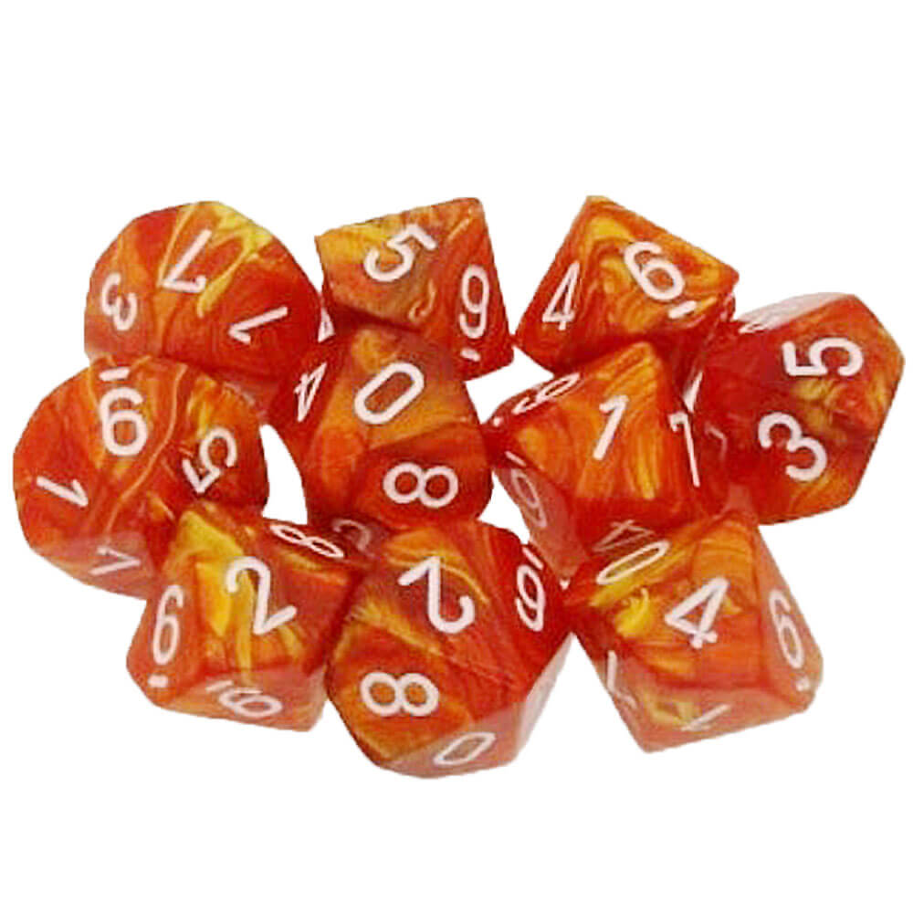 Chessex D10 Polyhedral 10-Die Lustrous Set