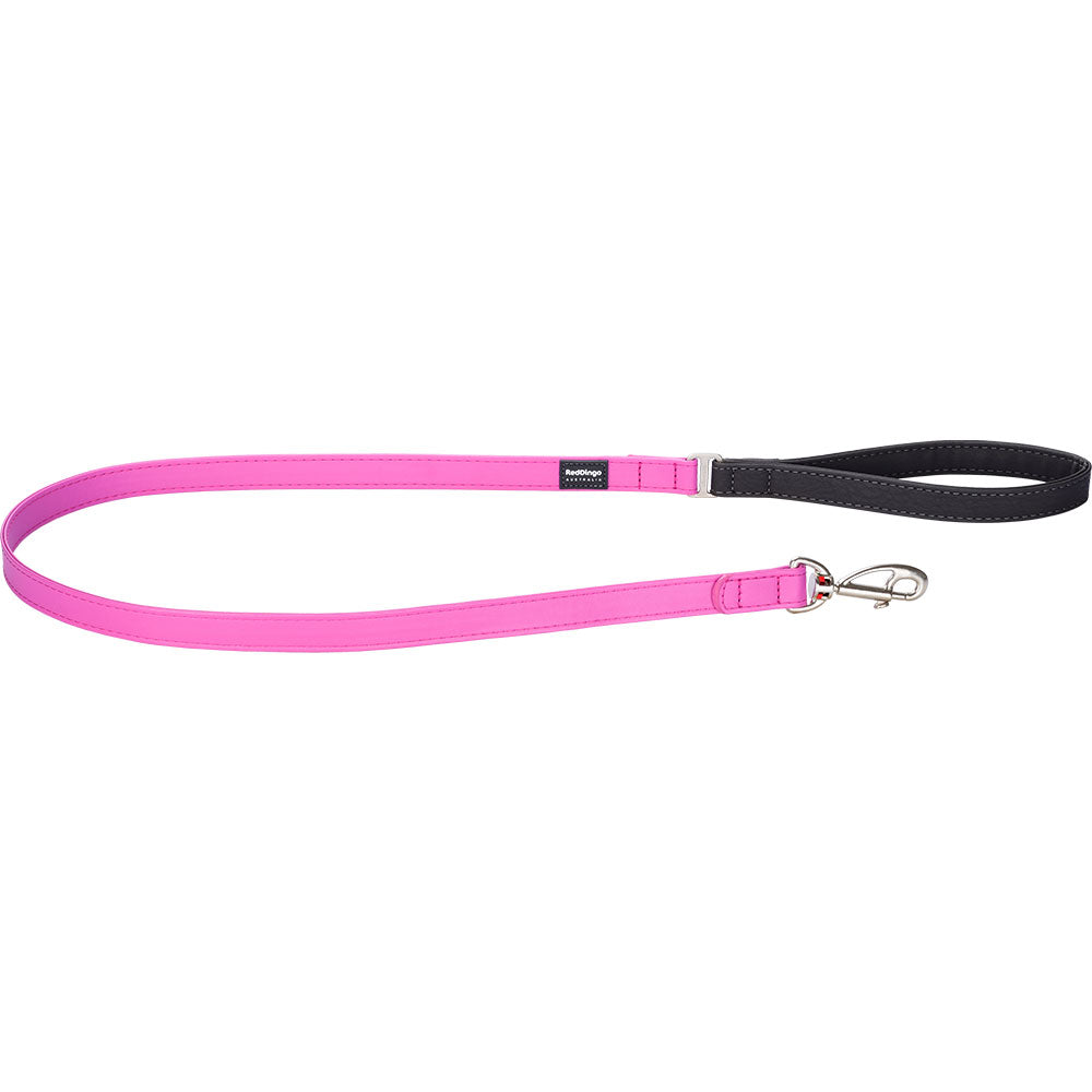 Elegant Vegan Leather Dog Lead (Hot Pink)