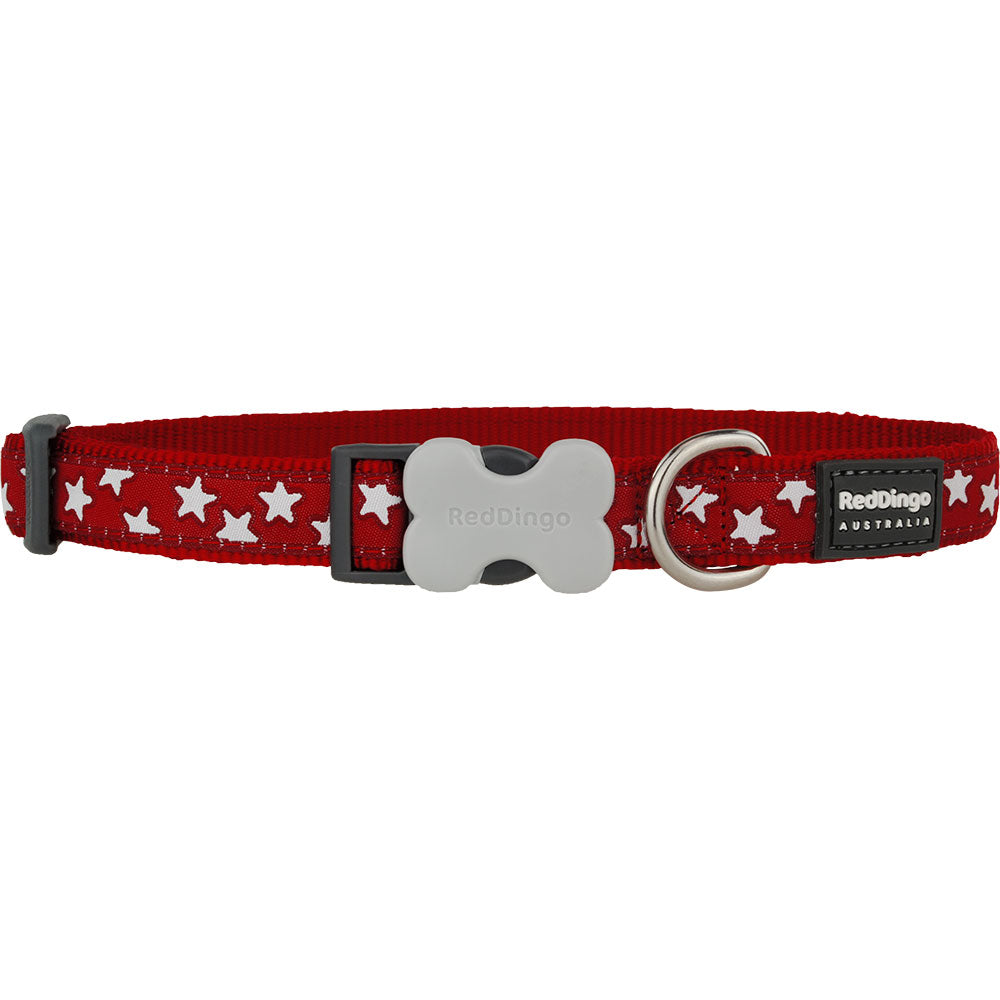 Collar de perros con diseño de estrellas (rojo)