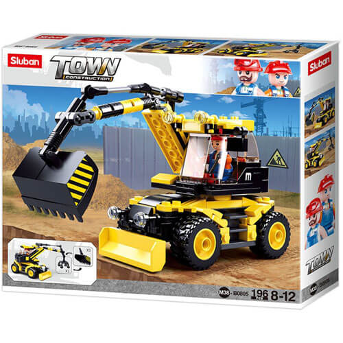 Model Bricks Town Excavator/Lifter 195pcs