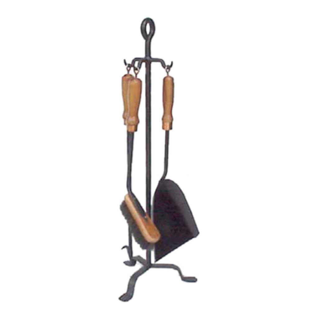 Fireup Fire Tool Set Timber Handle med Stand