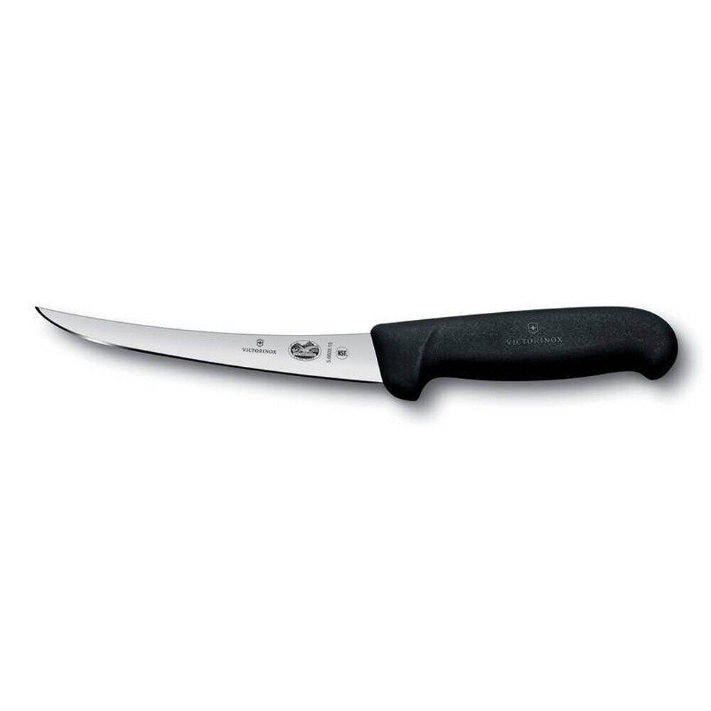 Krökt smalt blad fibrox boning kniv 12 cm