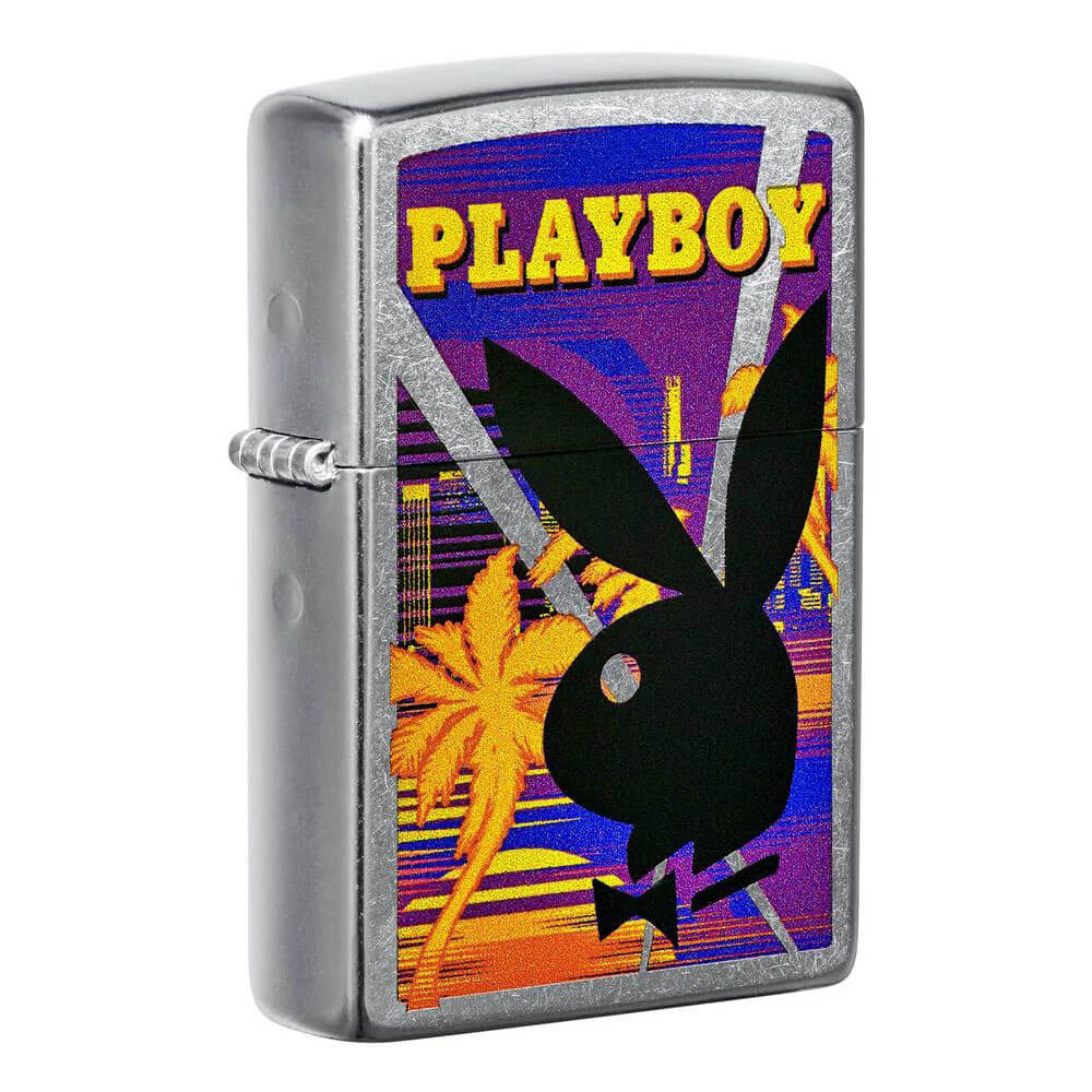 Zippo Playboy Design Street Chrome lichter