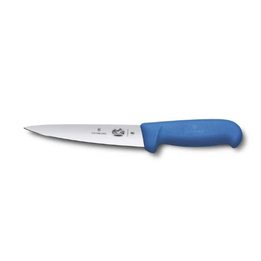 Victorinox sveitsisk fibrox spiss skiver kniv (blå)