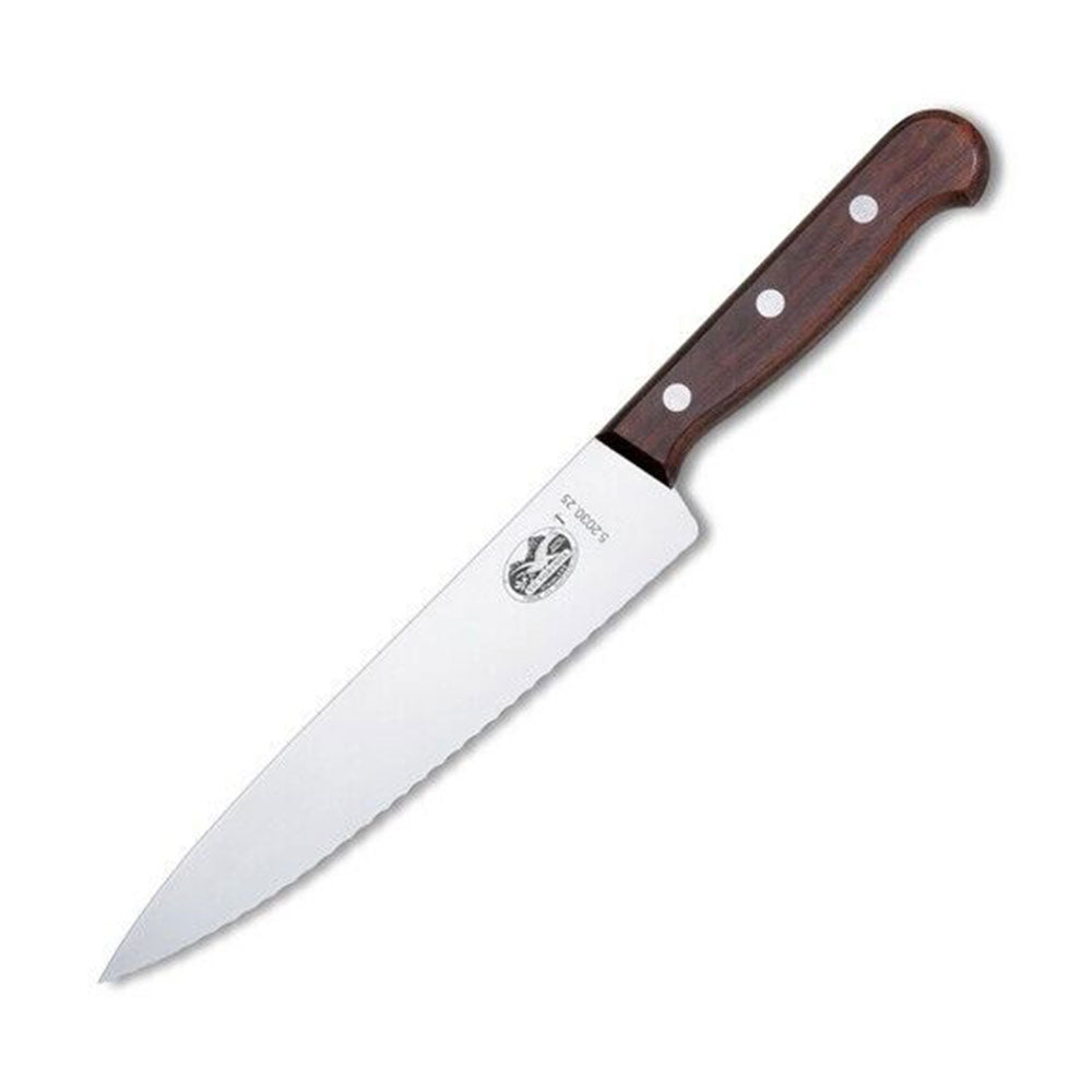  Victorinox Cooks Tranchiermesser mit gewellter Kante (Palisander)