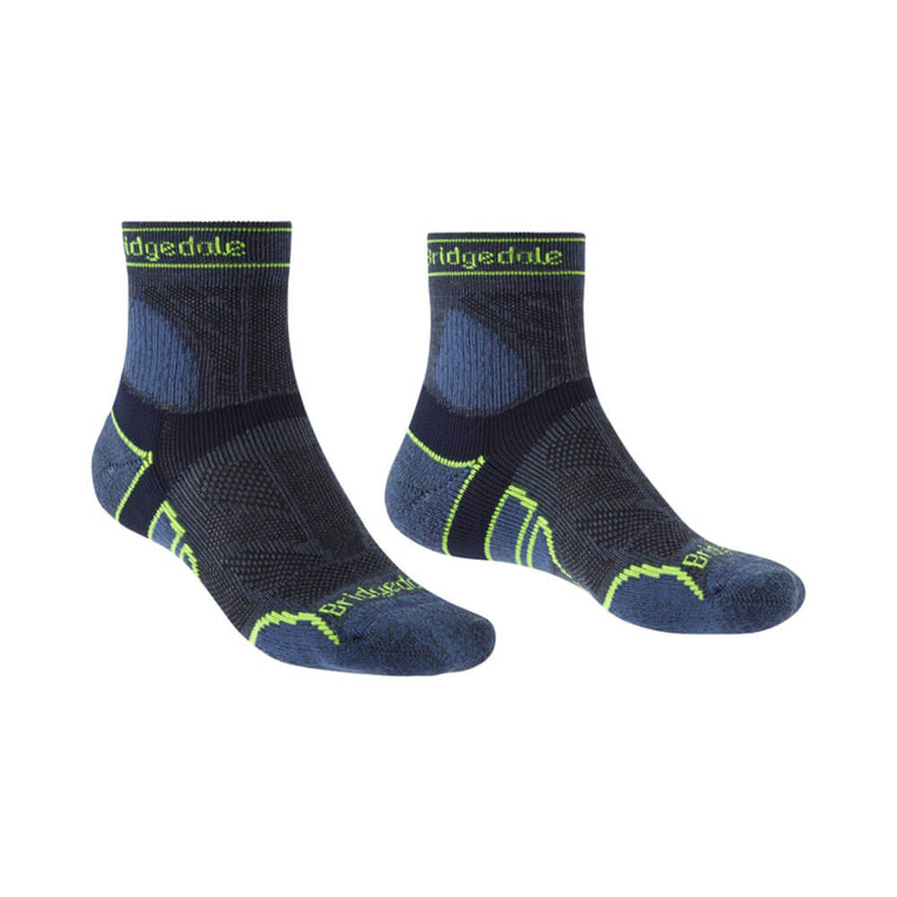  Herren Merino Sport 3/4 Socken (Blau)