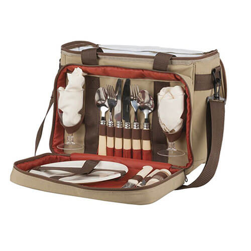 Rovin Deluxe Brand Picnic Bag w/ Utensils