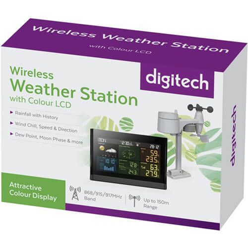 Digital 5 in 1 Wireless Weather Station Color Display