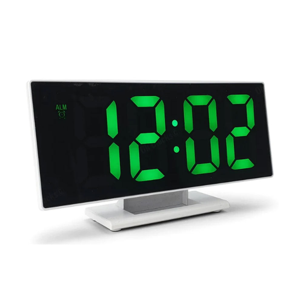 Speglat ansikte LCD -väckarklocka 19 cm