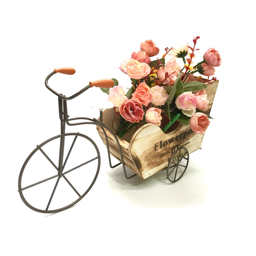 Pot de fleur de rose à 3 roues vélo avec fleur Dãƒæ’ã † "