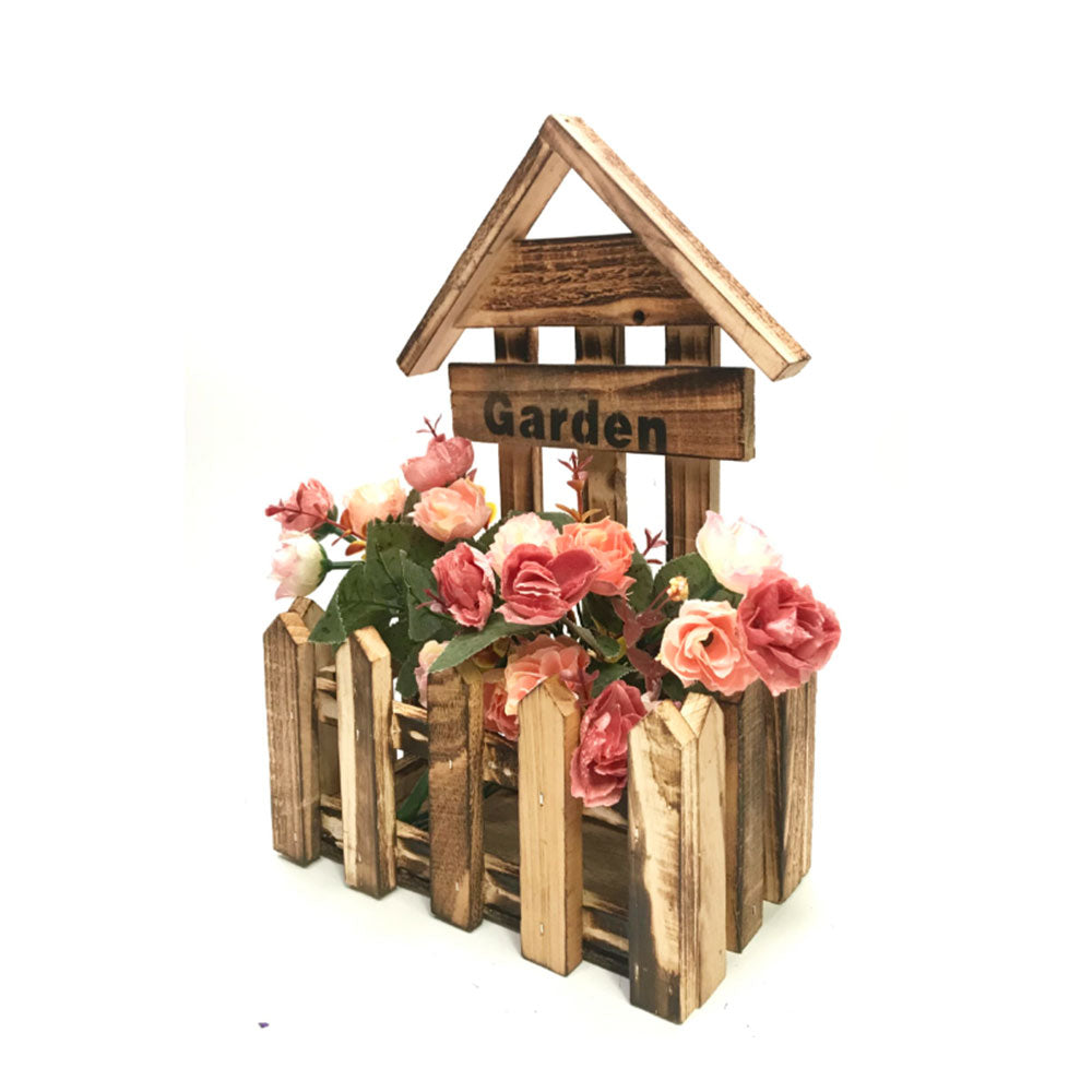 Scaffio di organizzazione dei fiori in legno (31.5x20x11.5cm)