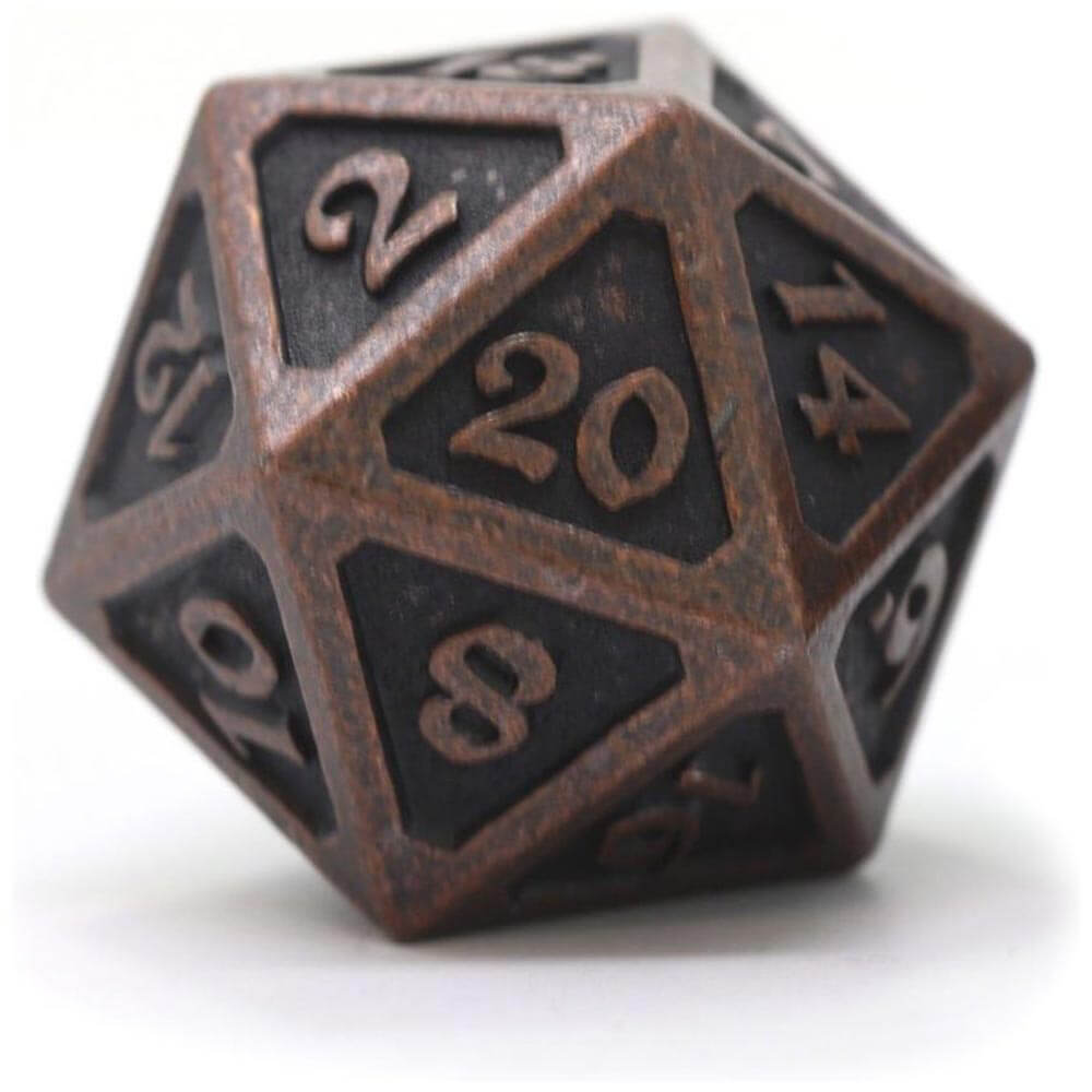 D20 Dire Die Hard Dice Mythica Dark Copper (Single)