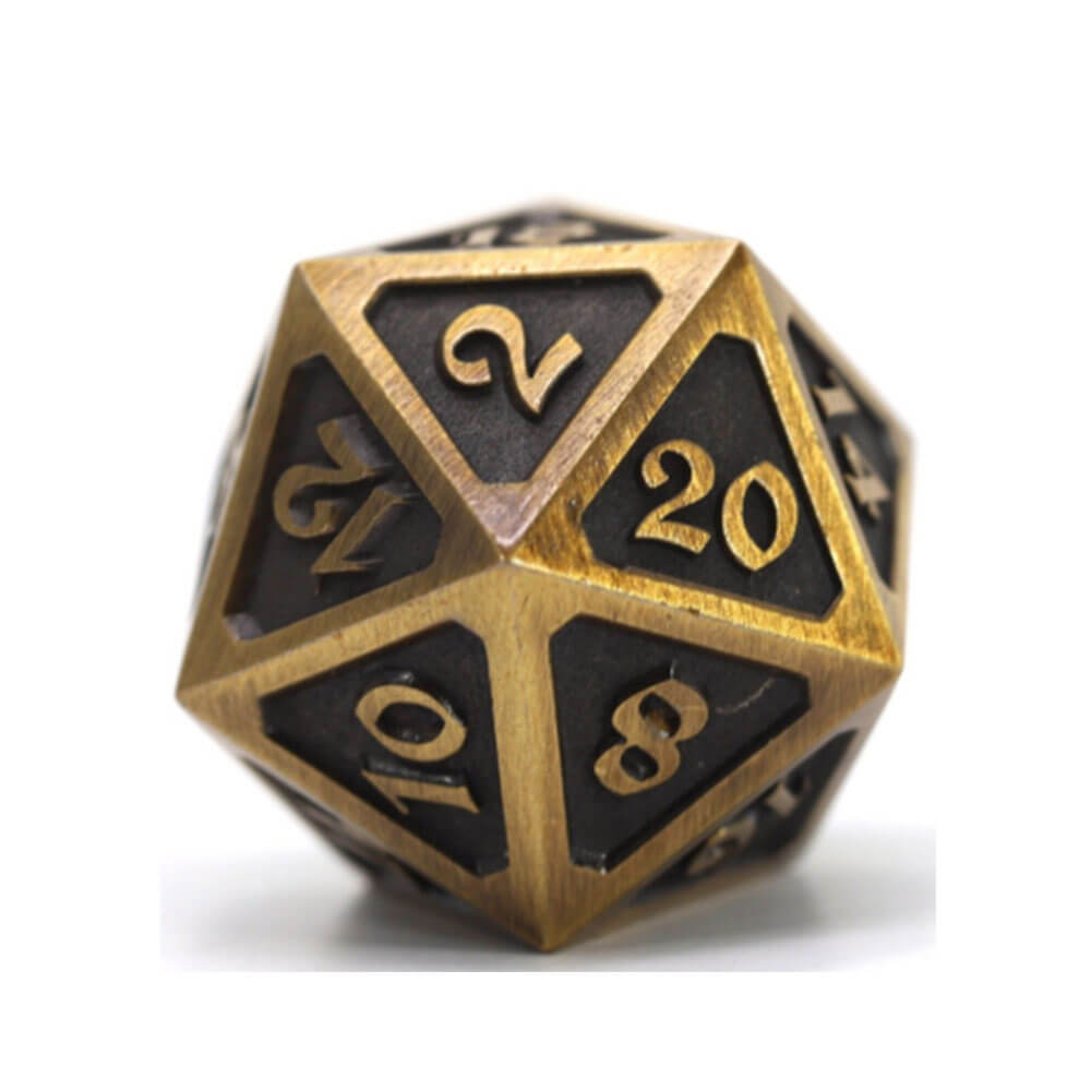 D20 Die Hard Dice Metal Mythica Battleworn (singel)