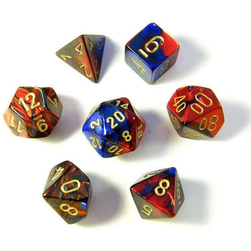 D7 Die Dice Gemini Poly (7 dados)