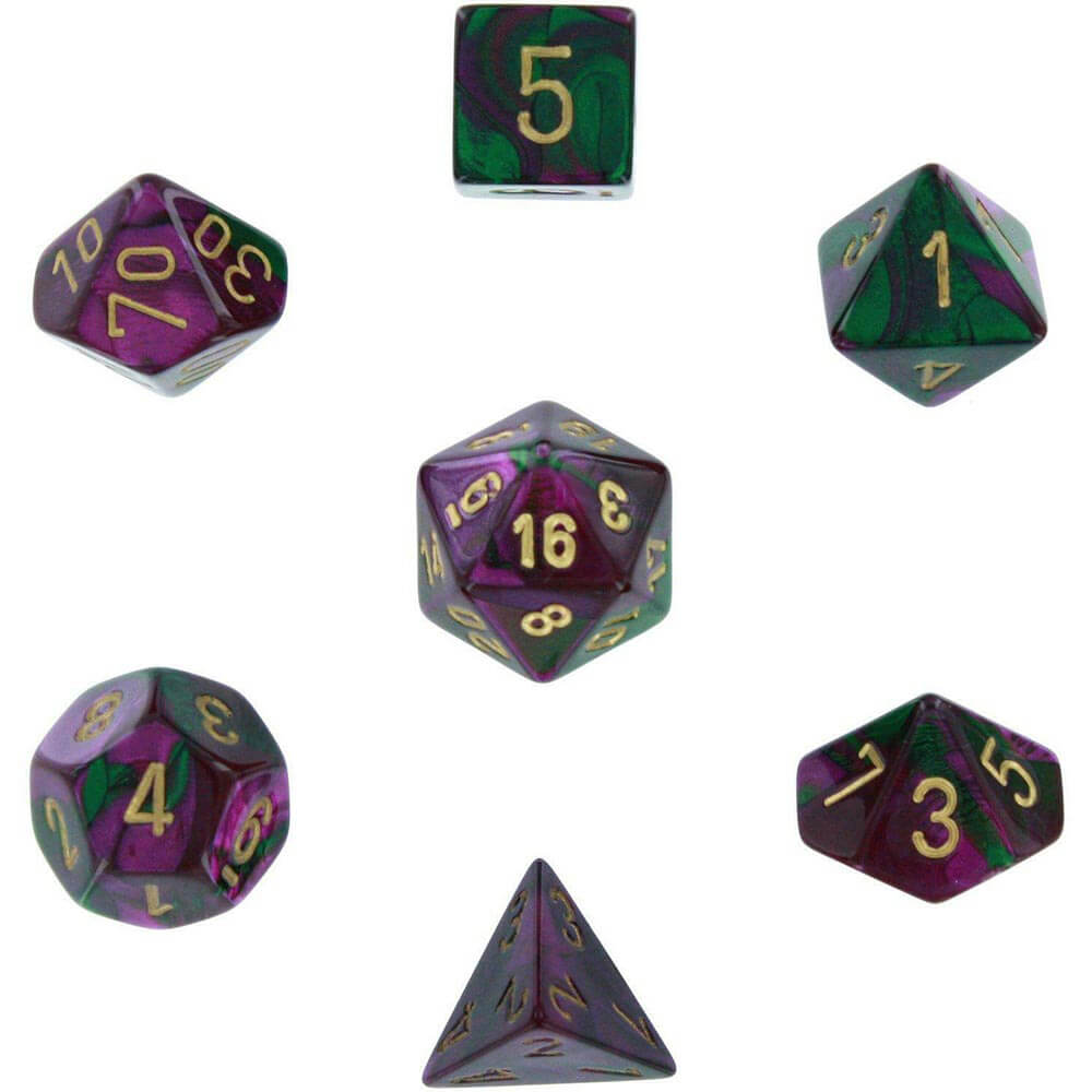 D7 Die Dice Gemini Poly (7 dados)