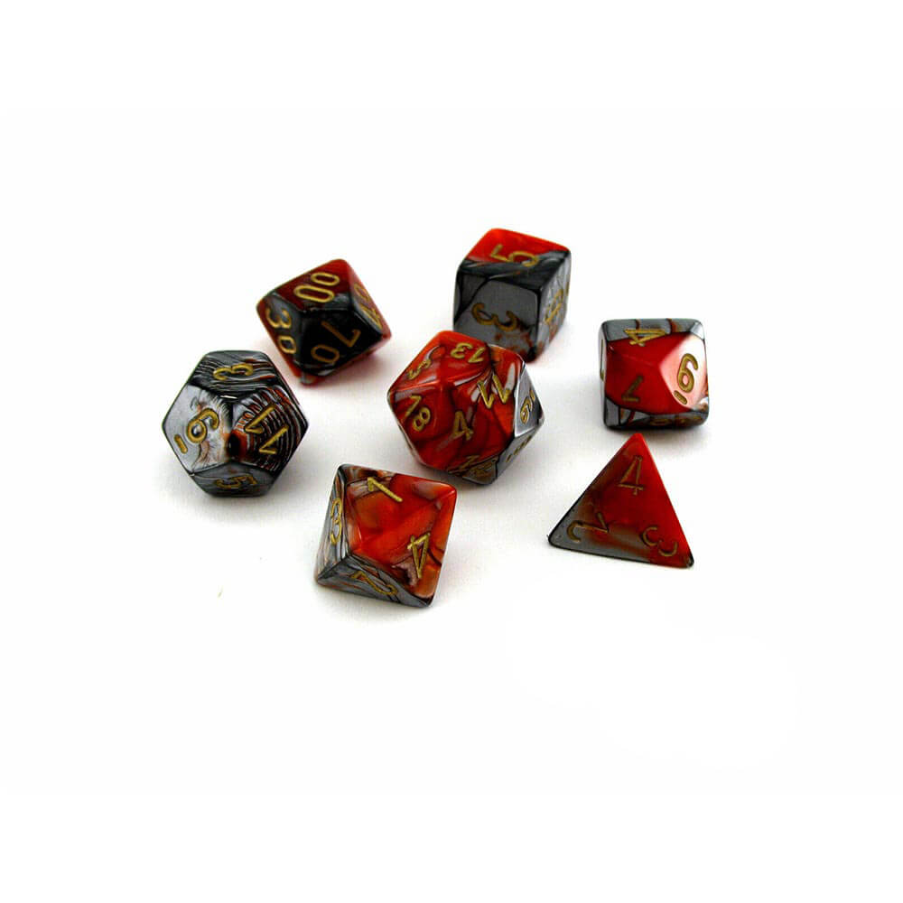 D7 Die Dice Gemini Poly (7 dados)