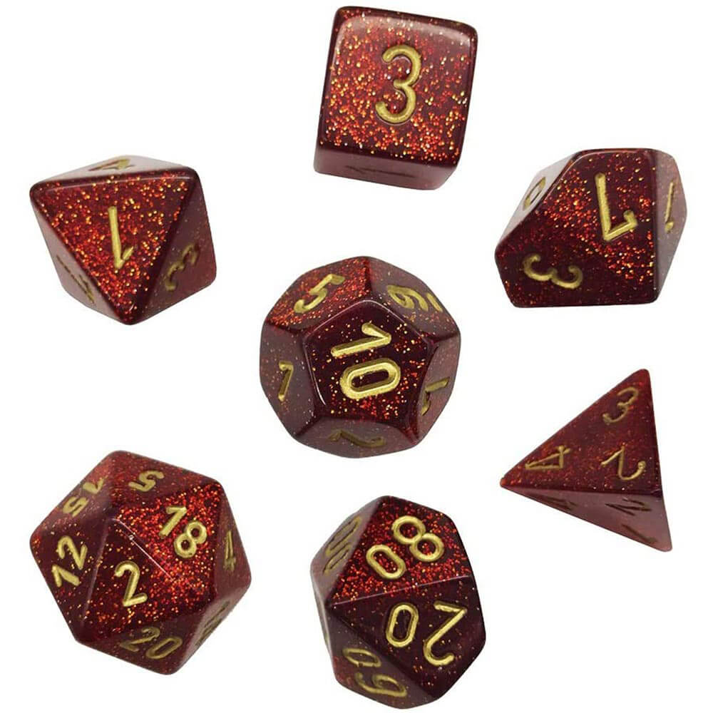 D7 DIED DICE GLITTER POLIEDRAL (7 dados)